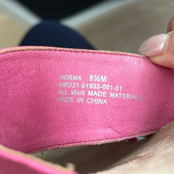 Kim Rogers Ultra Comfort Wedge Sandles with Layered Straps 8.5 Pink - Picture 7 of 8